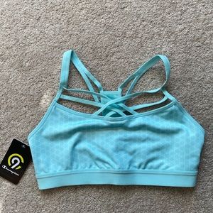 NWT Champion Teal and White Sports Bra.